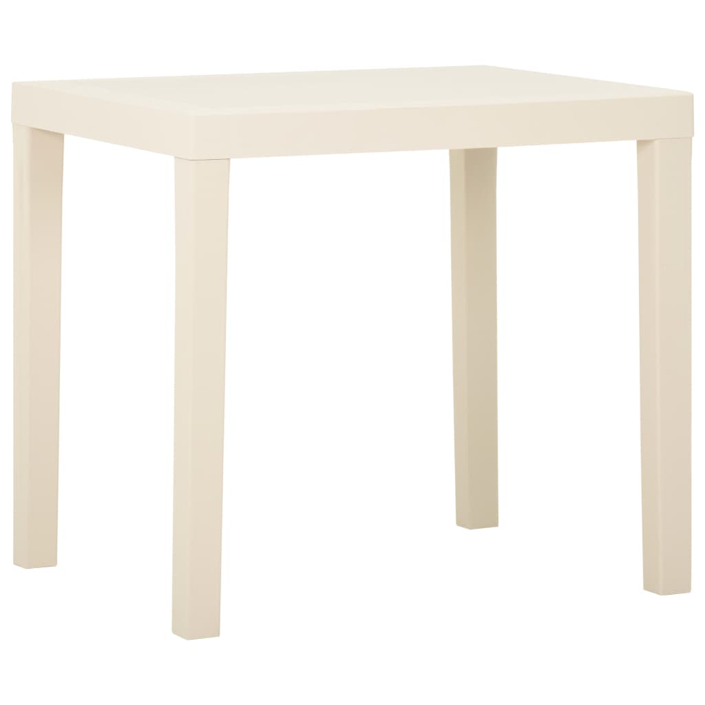 vidaXL Garden Table White 79x65x72 cm Plastic