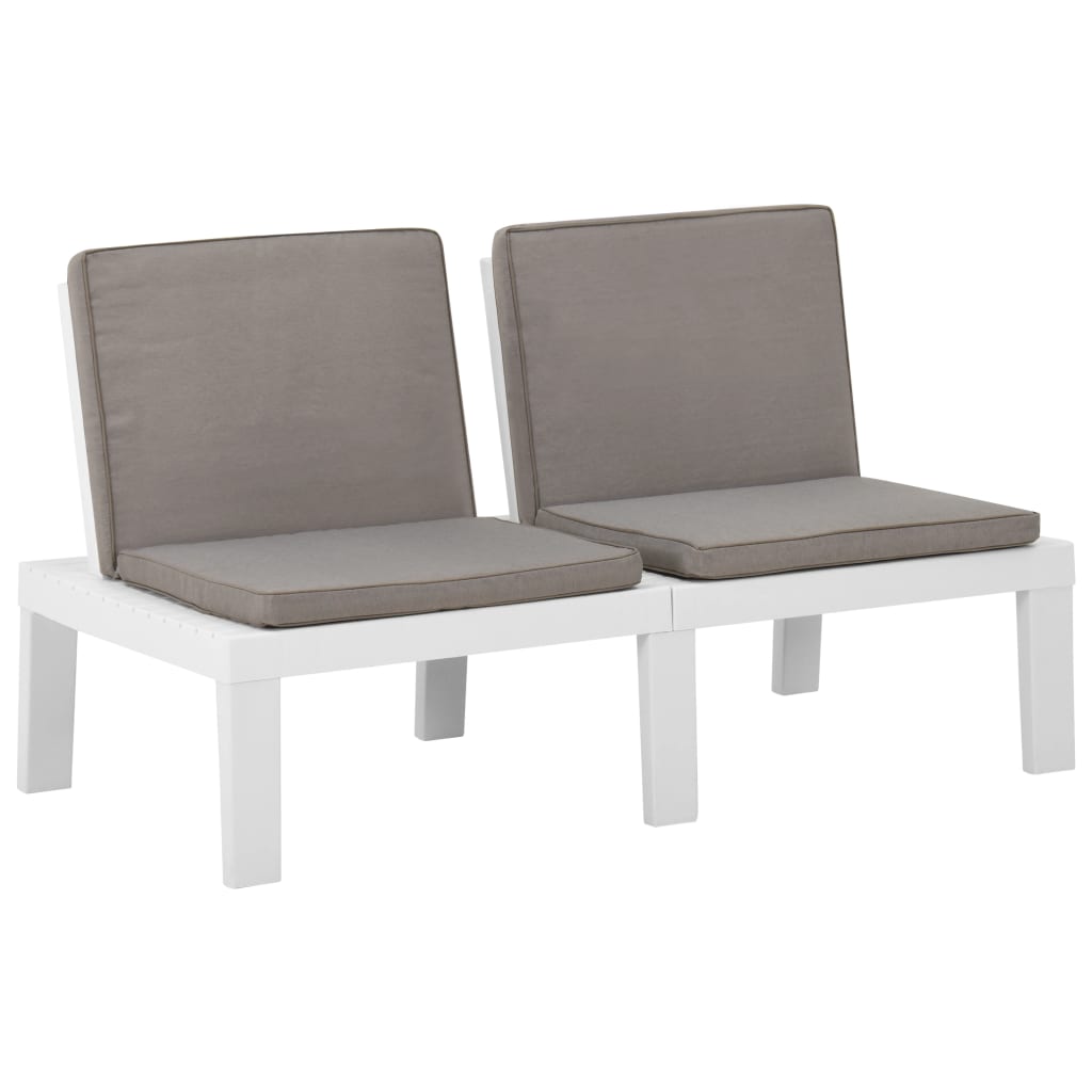 8720286314753_g_en_hd_2 vidaXL 2 Piece Garden Lounge Set with Cushions Plastic White - Image 4