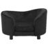 vidaXL Dog Sofa Black 69x49x40 cm Plush - Image 3
