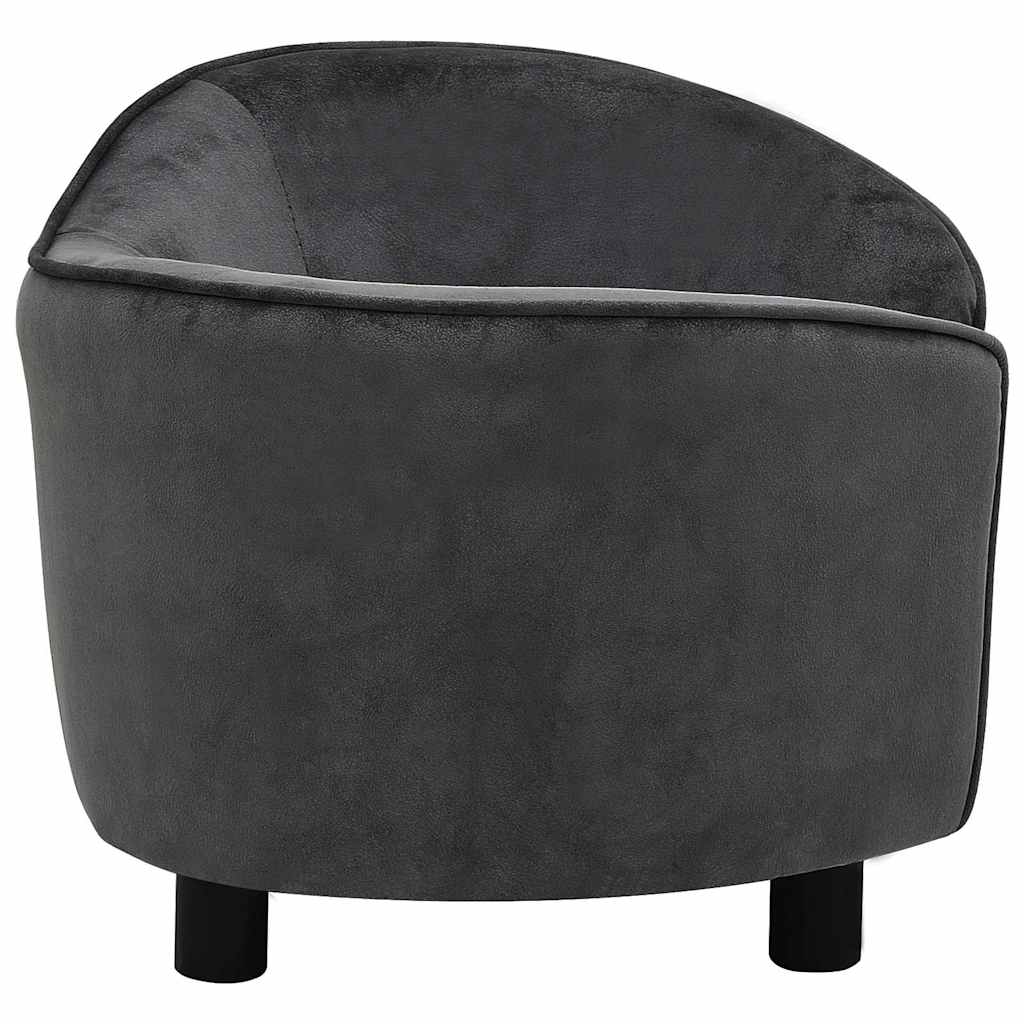8720286315088_g_en_hd_2 vidaXL Dog Sofa Dark Grey 69x49x40 cm Plush - Image 4