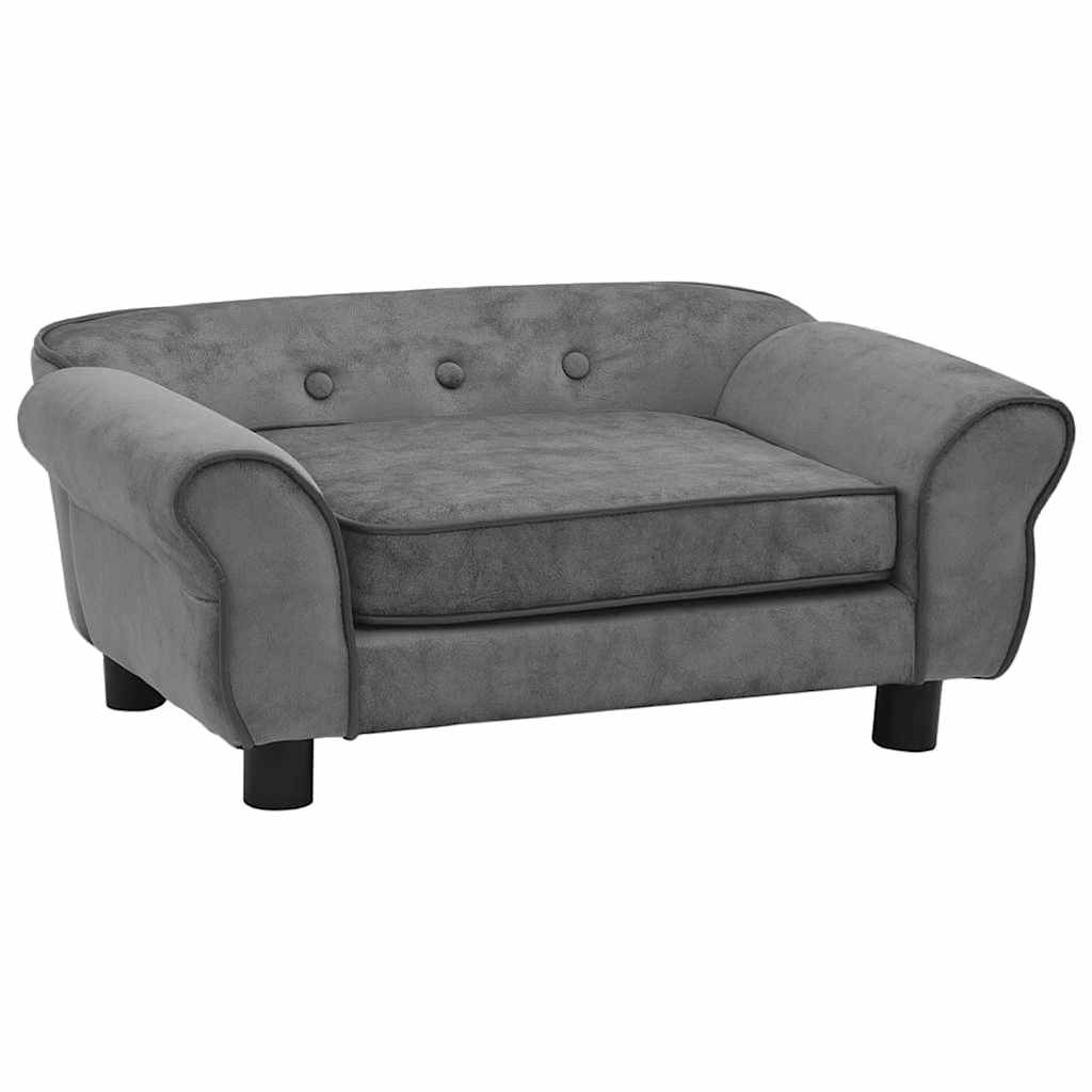 8720286315255_a_en_hd_1 vidaXL Dog Sofa Dark Grey 72x45x30 cm Plush - Image 1
