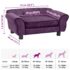 vidaXL Dog Sofa Burgundy 72x45x30 cm Plush - Image 9