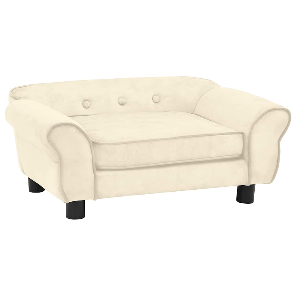 8720286315286_a_en_hd_1 vidaXL Dog Sofa Cream 72x45x30 cm Plush - Image 1