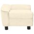 vidaXL Dog Sofa Cream 72x45x30 cm Plush - Image 3
