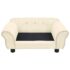 vidaXL Dog Sofa Cream 72x45x30 cm Plush - Image 5