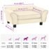 vidaXL Dog Sofa Cream 72x45x30 cm Plush - Image 9