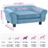 vidaXL Dog Sofa Turquoise 72x45x30 cm Plush - Image 9