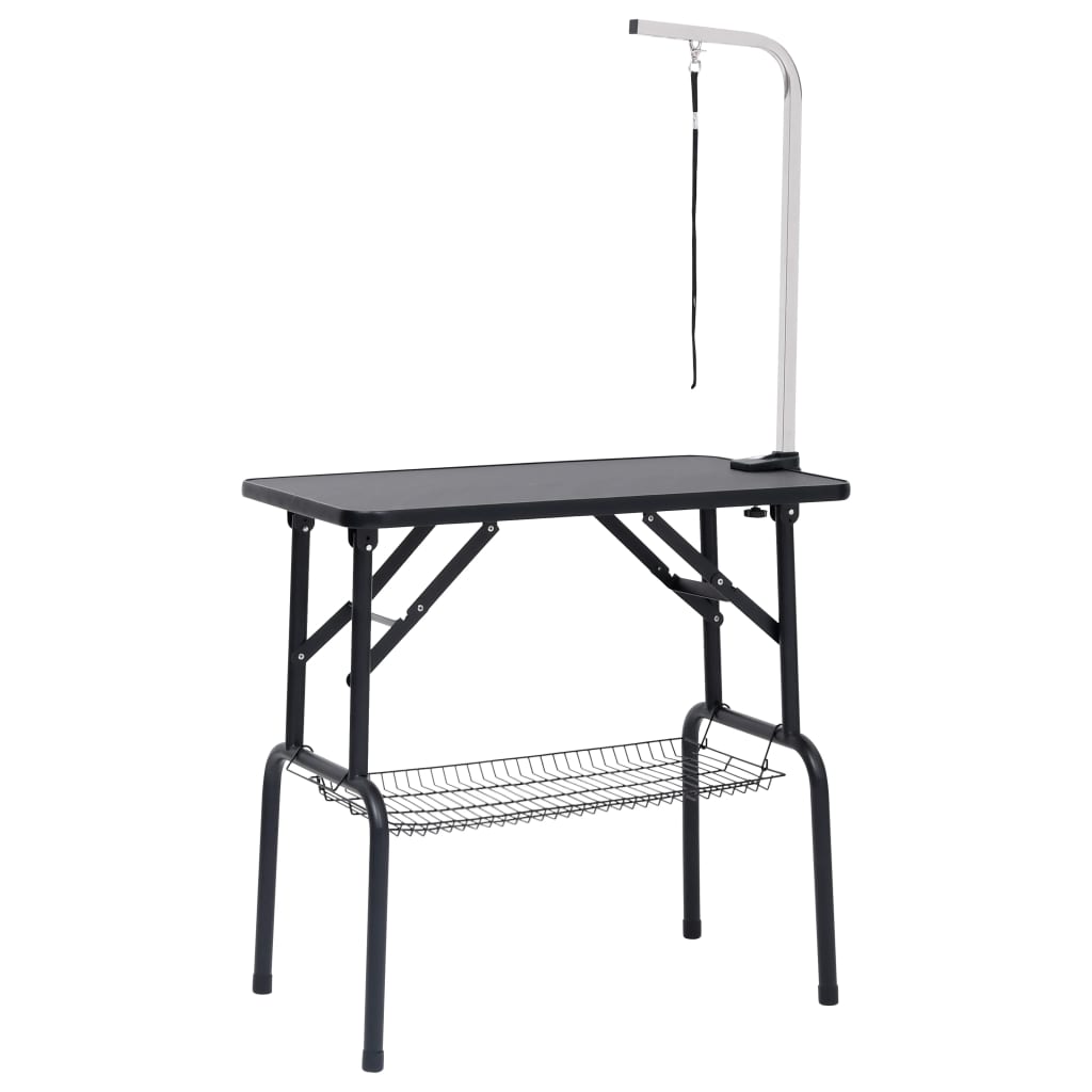 8720286318287_a_en_hd_1 vidaXL Adjustable Dog Grooming Table with 1 Loop and Basket - Image 2