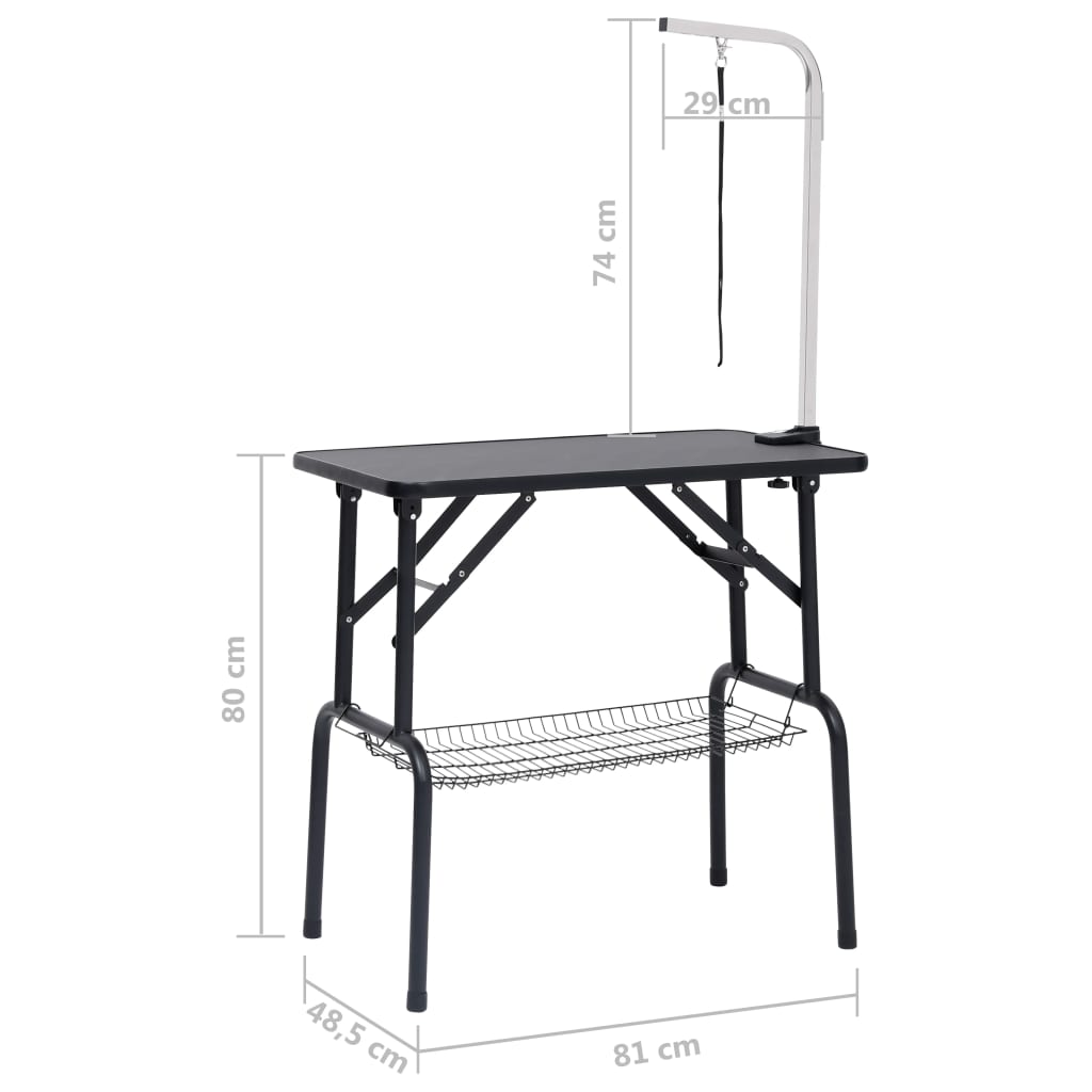 8720286318287_g_en_hd_9 vidaXL Adjustable Dog Grooming Table with 1 Loop and Basket - Image 11