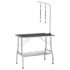vidaXL Adjustable Dog Grooming Table with 2 Loops and Basket - Image 2