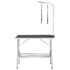 vidaXL Adjustable Dog Grooming Table with 2 Loops and Basket - Image 3