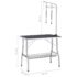 vidaXL Adjustable Dog Grooming Table with 2 Loops and Basket - Image 11