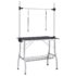 vidaXL Adjustable Dog Grooming Table with 2 Loops and Basket - Image 2