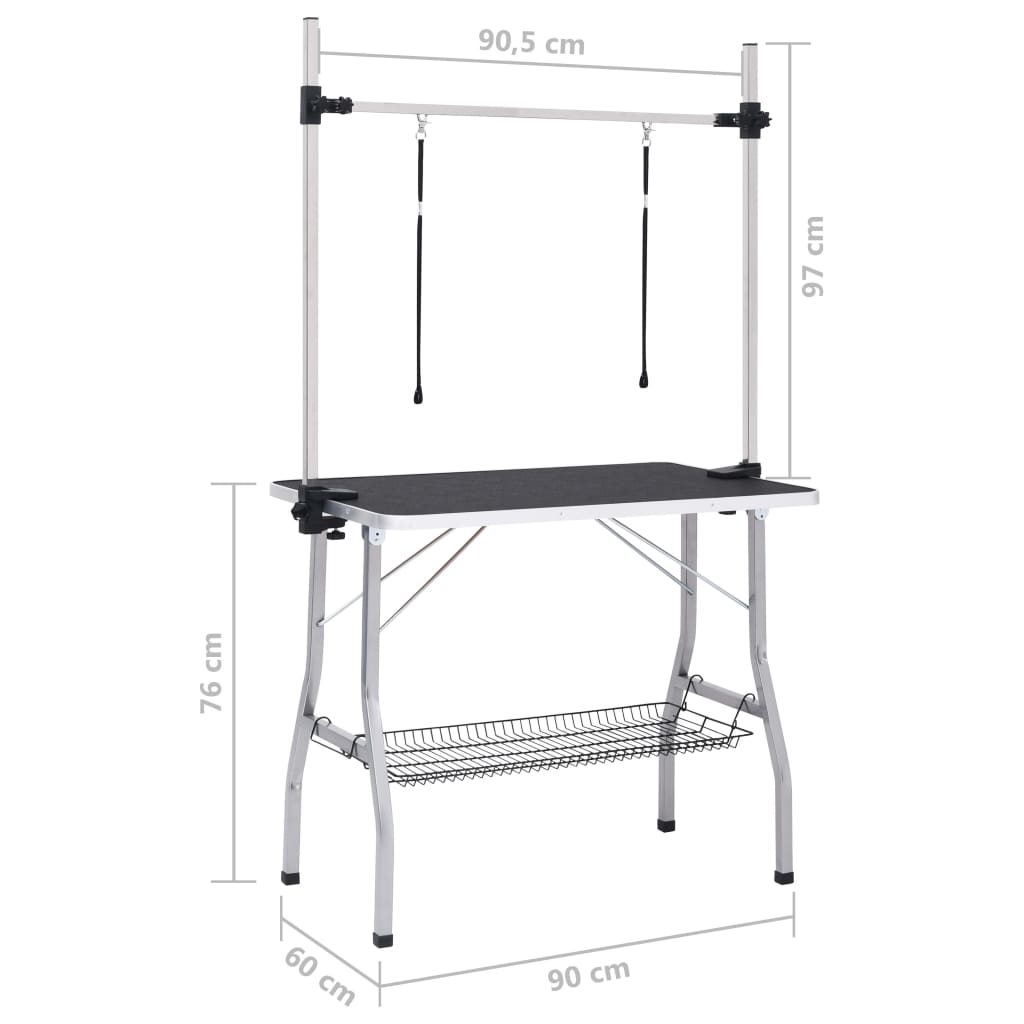 8720286318300_g_en_hd_9 vidaXL Adjustable Dog Grooming Table with 2 Loops and Basket - Image 11