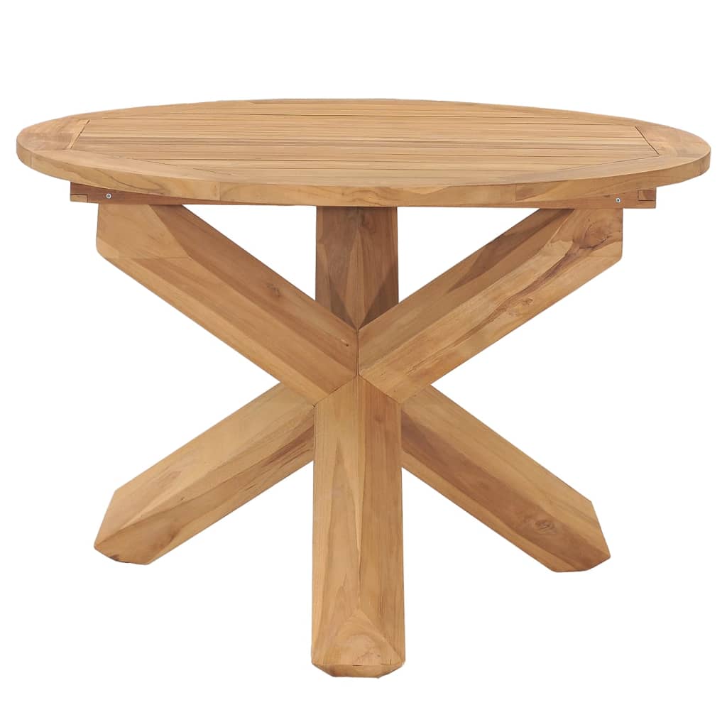 8720286318362_g_en_hd_1 vidaXL Garden Dining Table Ø110x75 cm Solid Wood Teak - Image 2