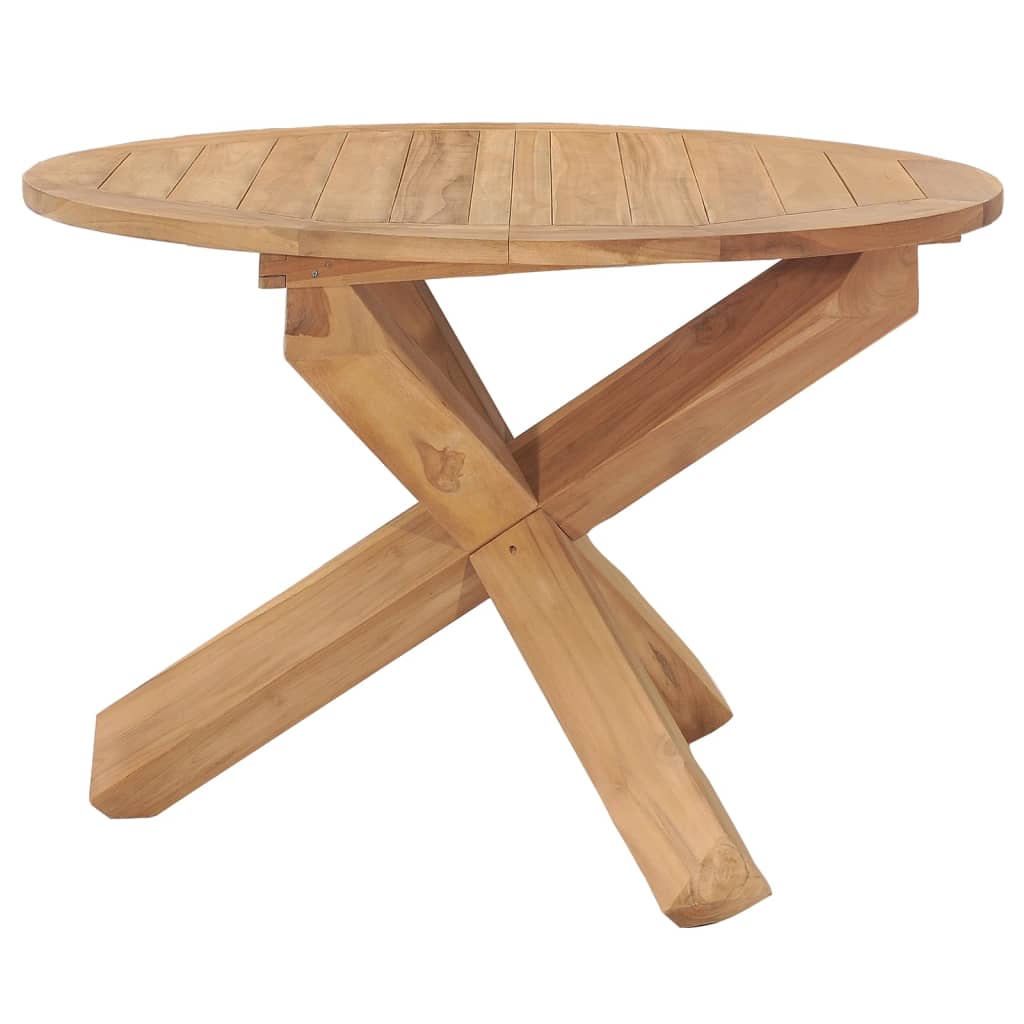 8720286318362_g_en_hd_2 vidaXL Garden Dining Table Ø110x75 cm Solid Wood Teak - Image 3