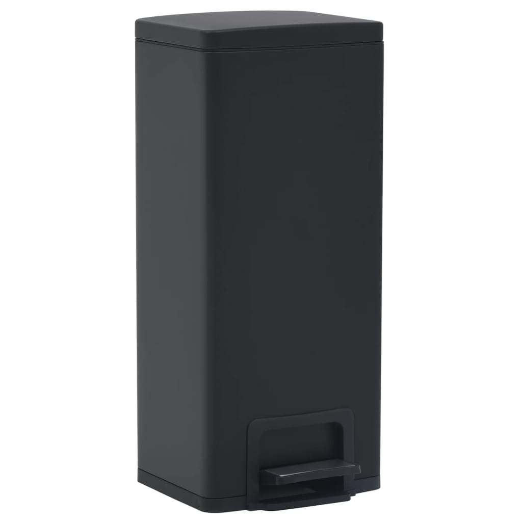 8720286320907_a_en_hd_1 vidaXL Dustbin with Pedal Anti-fingerprint 30L Black Stainless Steel - Image 2
