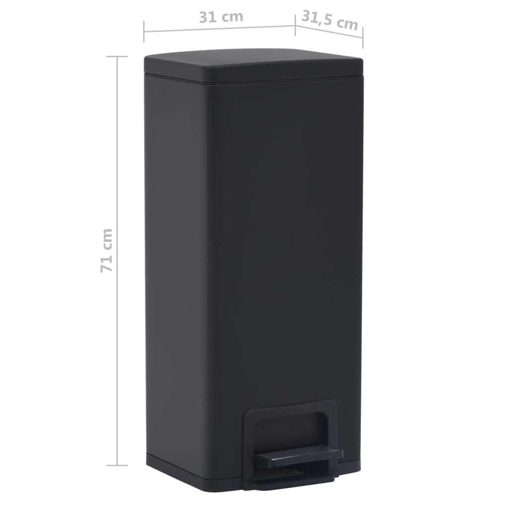 8720286320907_g_en_hd_9 vidaXL Dustbin with Pedal Anti-fingerprint 30L Black Stainless Steel - Image 11