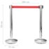vidaXL Stanchions with Belts 4 pcs Airport Barrier Stainless Steel Silver - Image 6