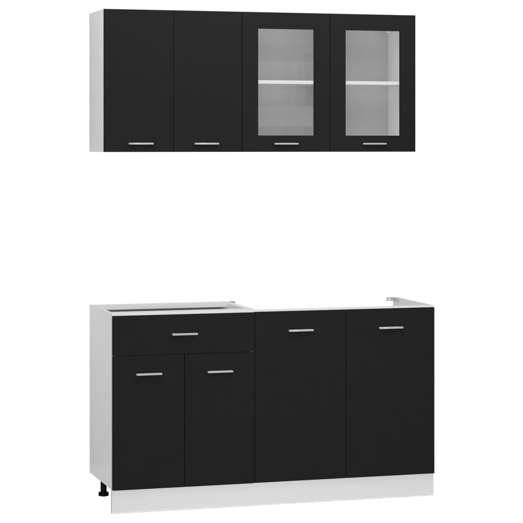 8720286327128_a_en_hd_1 vidaXL 4 Piece Kitchen Cabinet Set Lyon Black Engineered Wood - Image 2