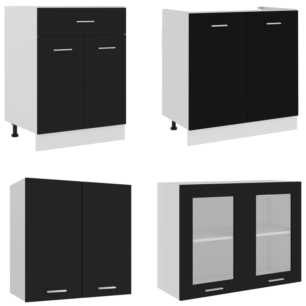 8720286327128_g_en_hd_2 vidaXL 4 Piece Kitchen Cabinet Set Lyon Black Engineered Wood - Image 4