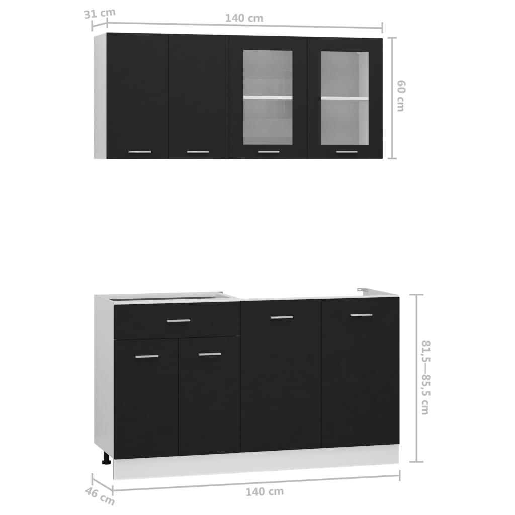 8720286327128_g_en_hd_6 vidaXL 4 Piece Kitchen Cabinet Set Lyon Black Engineered Wood - Image 8