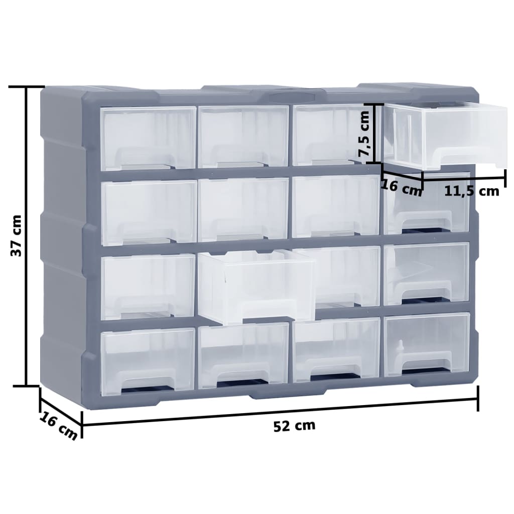 8720286327685_g_en_hd_8 vidaXL Multi-drawer Organiser with 16 Middle Drawers 52x16x37 cm - Image 9