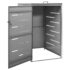 vidaXL Single Wheelie Bin Shed 69x77.5x112.5 cm Stainless Steel - Image 4