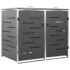 vidaXL Double Wheelie Bin Shed 138x77.5x112.5 cm Stainless Steel - Image 2