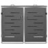vidaXL Double Wheelie Bin Shed 138x77.5x112.5 cm Stainless Steel - Image 3