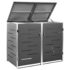 vidaXL Double Wheelie Bin Shed 138x77.5x112.5 cm Stainless Steel - Image 6