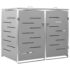 vidaXL Double Wheelie Bin Shed 138x77.5x112.5 cm Stainless Steel - Image 2