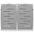 vidaXL Double Wheelie Bin Shed 138x77.5x112.5 cm Stainless Steel - Image 3