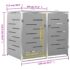 vidaXL Double Wheelie Bin Shed 138x77.5x112.5 cm Stainless Steel - Image 12