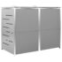 vidaXL Double Wheelie Bin Shed 138x77.5x112.5 cm Stainless Steel - Image 4