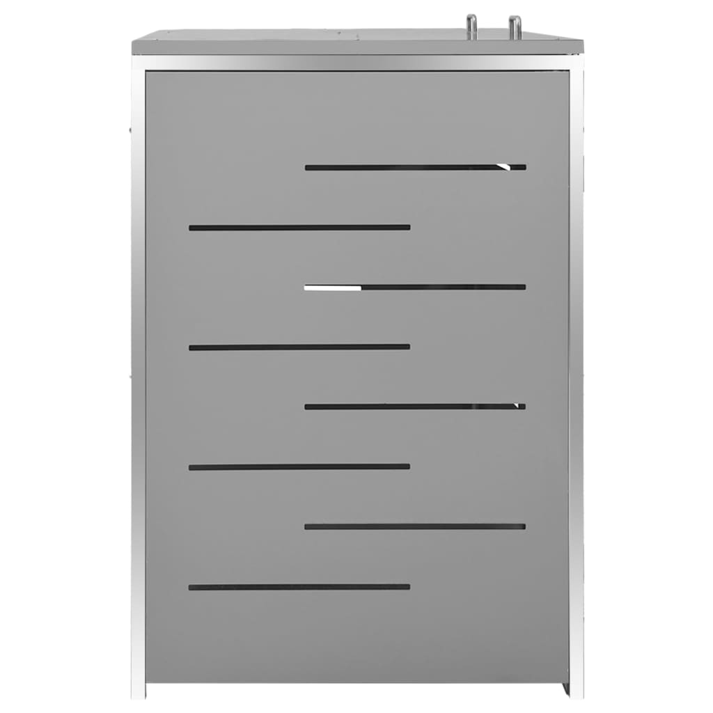 8720286334942_g_en_hd_3 vidaXL Double Wheelie Bin Shed 138x77.5x112.5 cm Stainless Steel - Image 5