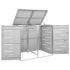 vidaXL Double Wheelie Bin Shed 138x77.5x112.5 cm Stainless Steel - Image 7