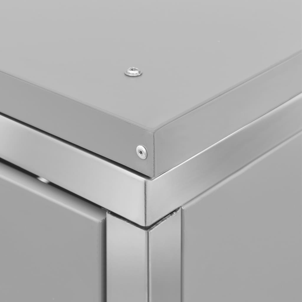 8720286334942_g_en_hd_8 vidaXL Double Wheelie Bin Shed 138x77.5x112.5 cm Stainless Steel - Image 10