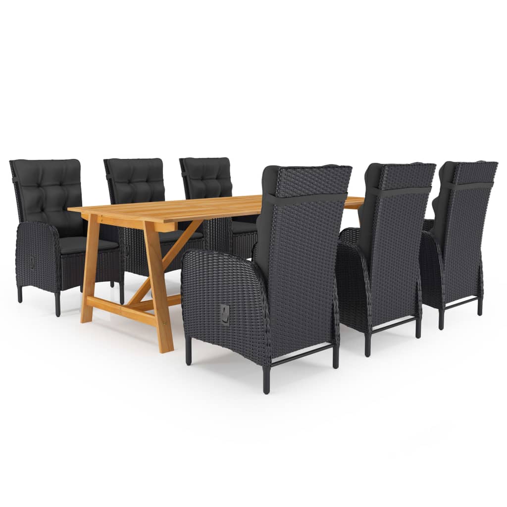 8720286336700_a_en_hd_1 vidaXL 7 Piece Garden Dining Set Black - Image 1