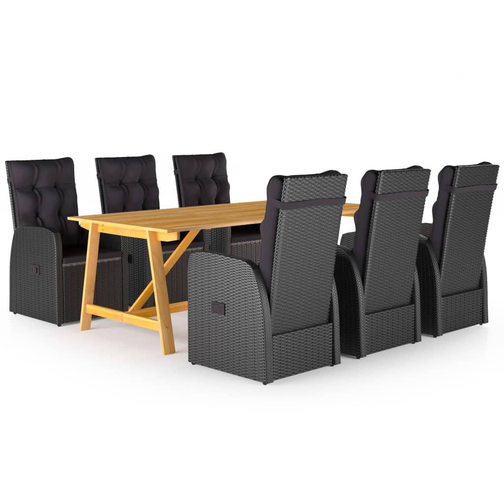 8720286336878_a_en_hd_1 vidaXL 7 Piece Garden Dining Set Black - Image 1