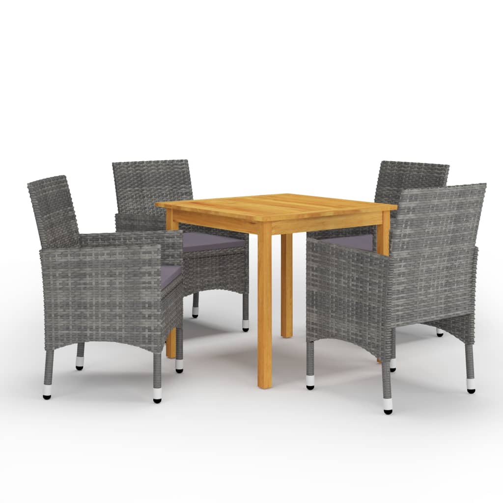 8720286337271_a_en_hd_1 vidaXL 5 Piece Garden Dining Set Grey - Image 1