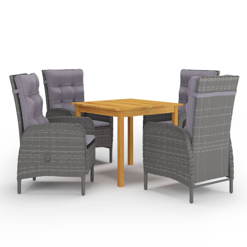 8720286337363_a_en_hd_1 vidaXL 5 Piece Garden Dining Set Grey - Image 1