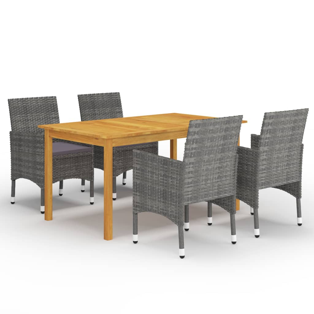 8720286338087_a_en_hd_1 vidaXL 5 Piece Garden Dining Set Grey - Image 1