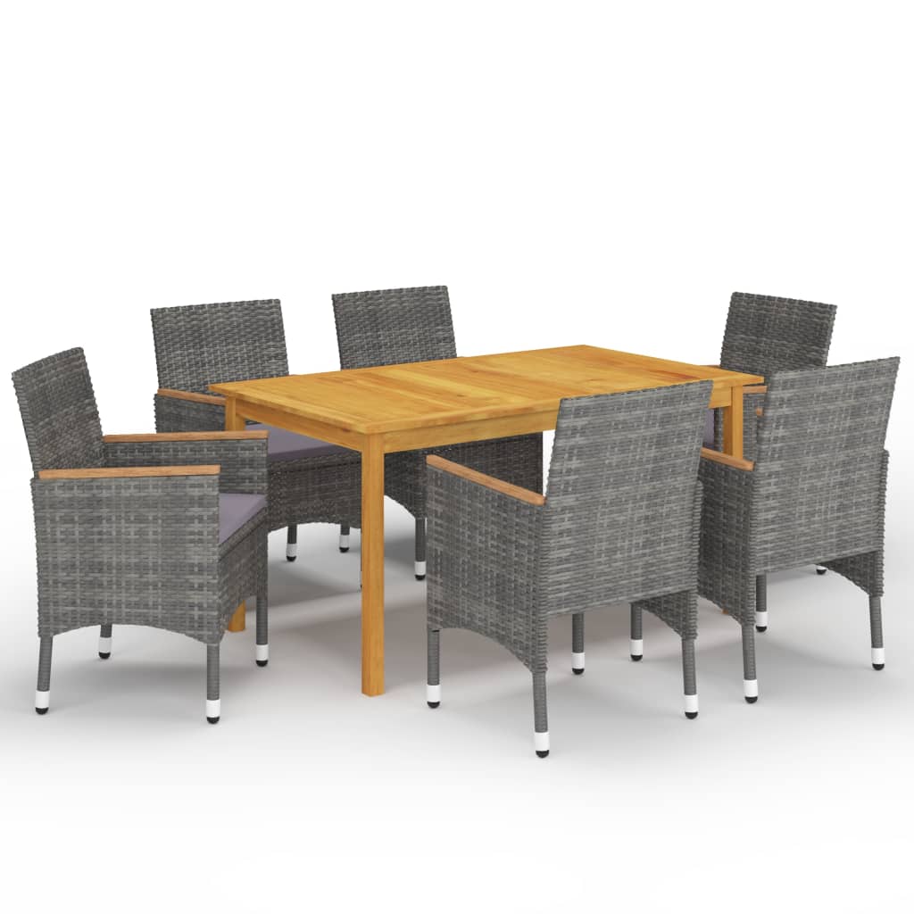 8720286338186_a_en_hd_1 vidaXL 7 Piece Garden Dining Set Grey - Image 1