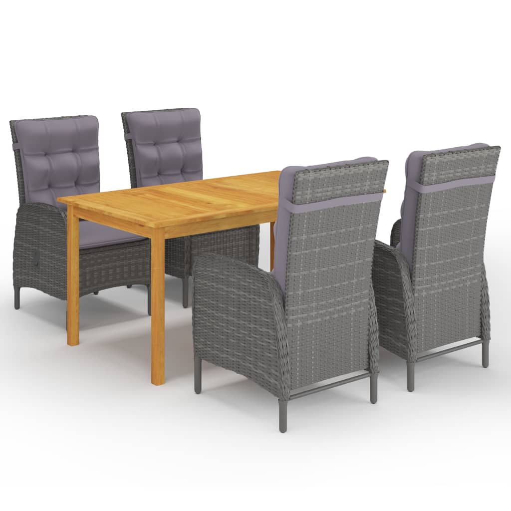 8720286338193_a_en_hd_1 vidaXL 5 Piece Garden Dining Set Grey - Image 1
