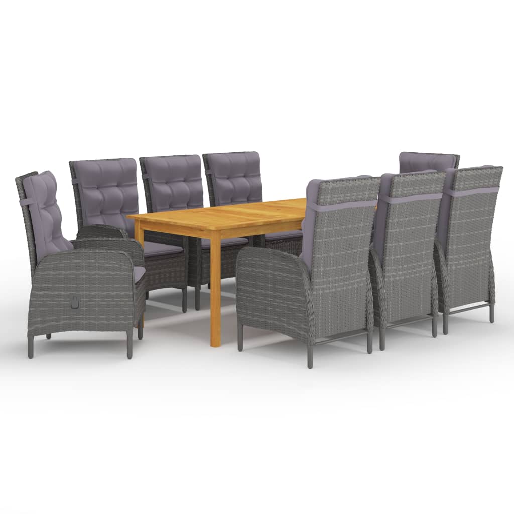 8720286339060_a_en_hd_1 vidaXL 9 Piece Garden Dining Set Grey - Image 1
