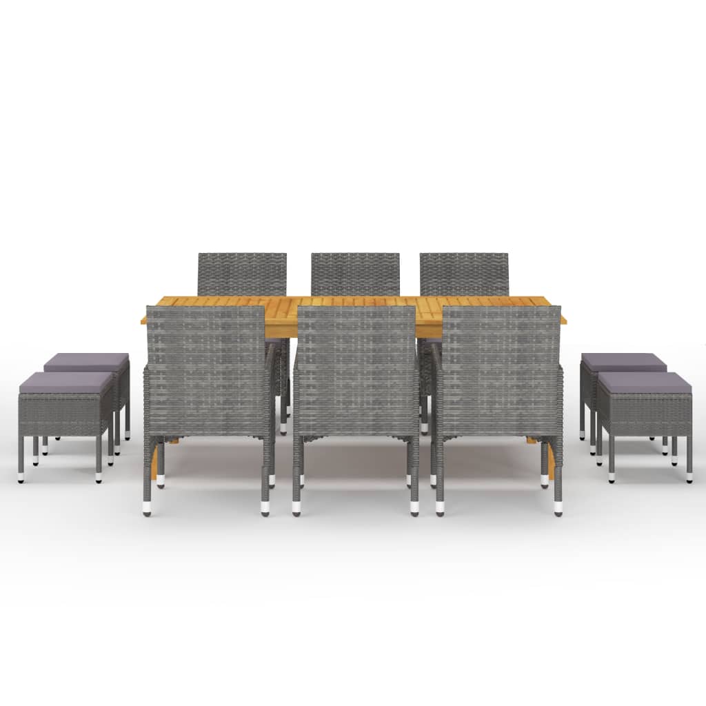 8720286339091_g_en_hd_1 vidaXL 11 Piece Garden Dining Set Grey - Image 2