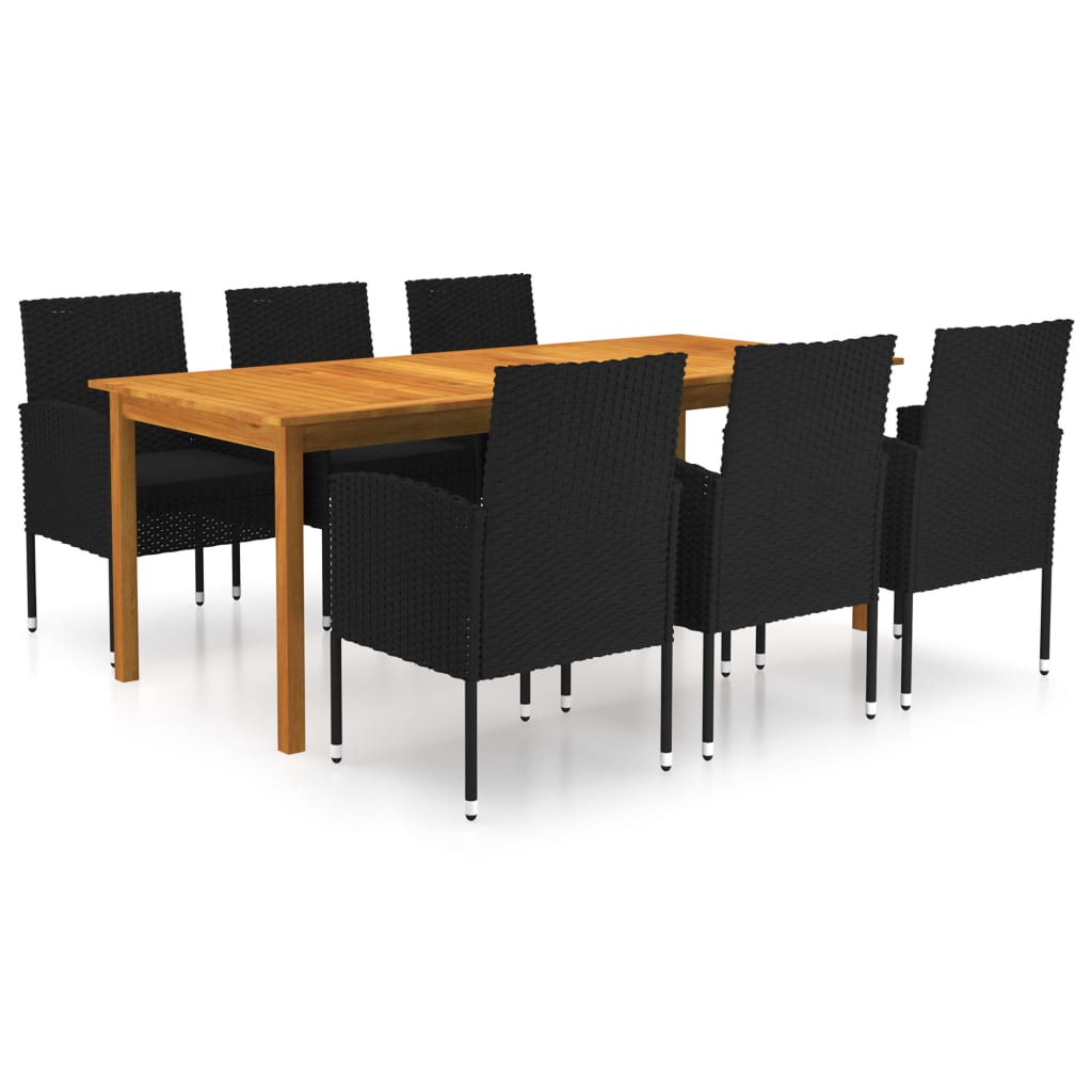 8720286339565_a_en_hd_1 vidaXL 7 Piece Garden Dining Set Black - Image 1