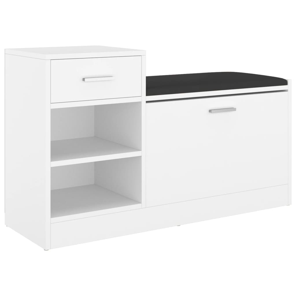 8720286343395_a_en_hd_1 vidaXL Shoe Bench White 94.5x31x57 cm Engineered Wood - Image 2