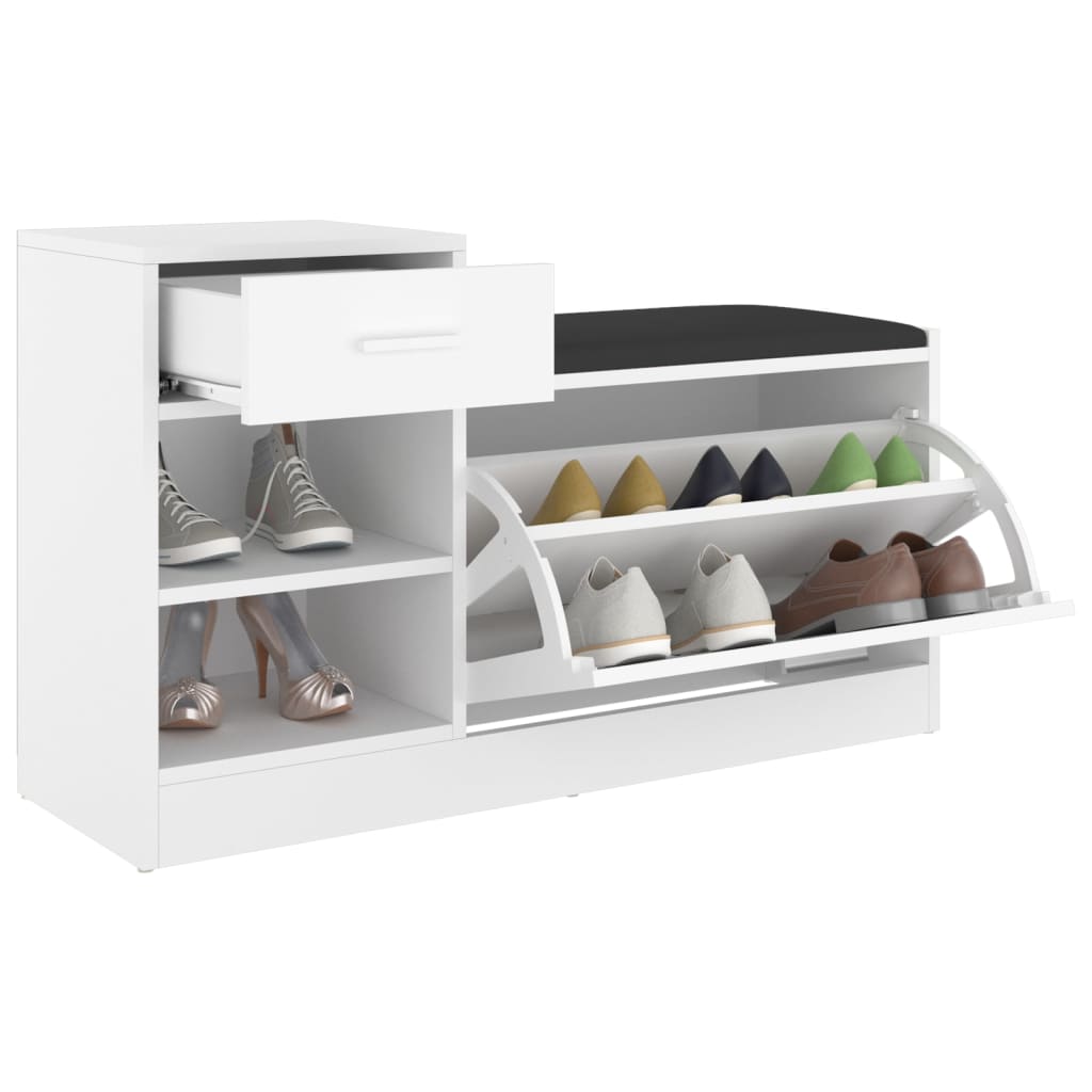 8720286343395_g_en_hd_3 vidaXL Shoe Bench White 94.5x31x57 cm Engineered Wood - Image 5